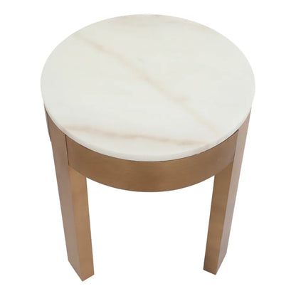 Oliver Small Round Marble Side Table