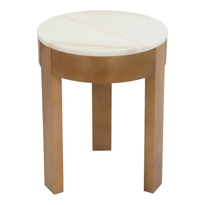 Oliver Small Round Marble Side Table
