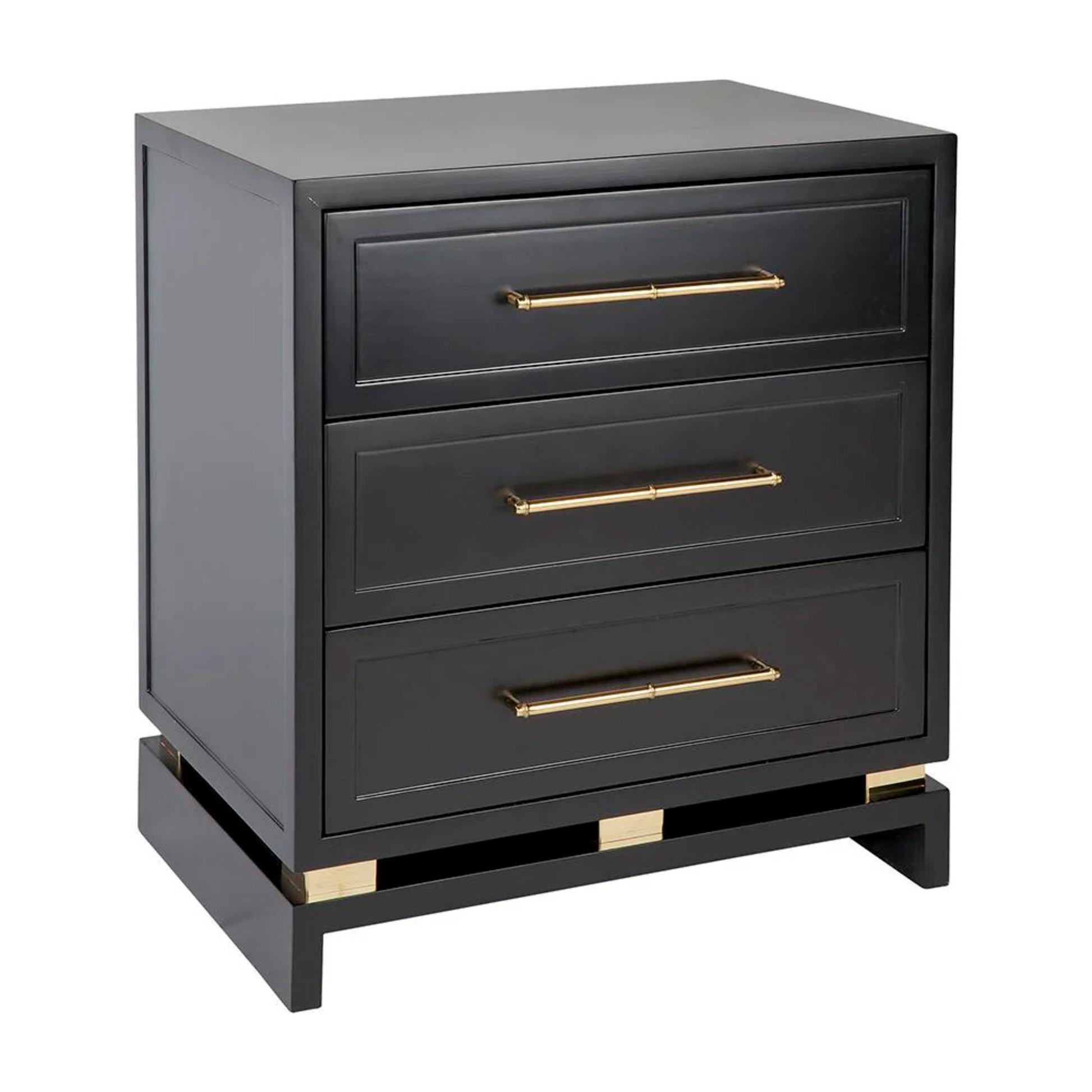 Pearl Large Three Drawer Bedside Table Bedside Table Cafe Lighting & Living