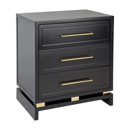 Pearl Large Three Drawer Bedside Table Bedside Table Cafe Lighting & Living