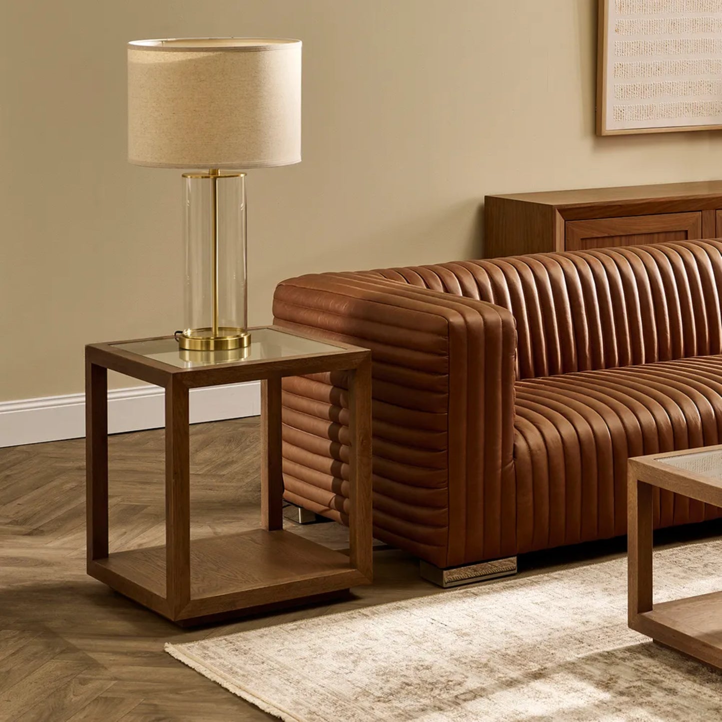 Sadie Large Oak Square Side Table