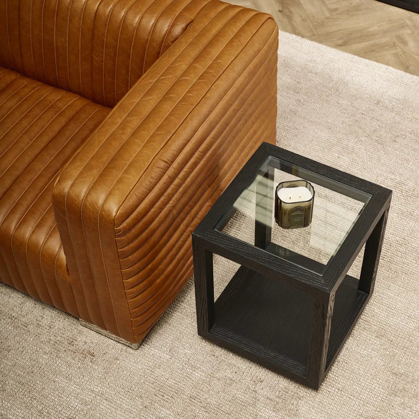 Sadie Medium Oak Square Side Table