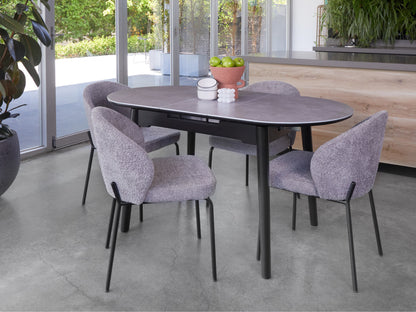 Sofia Boucle Fabric Dining Chair Set of 2