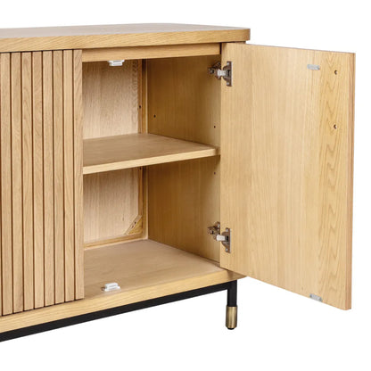 Sophia Fluted Door Wooden Buffet Table