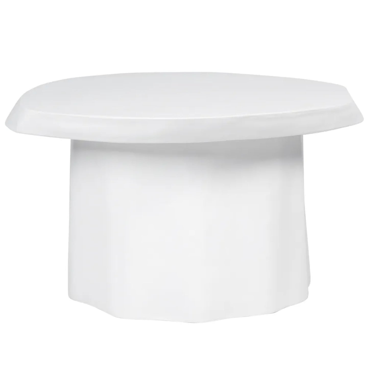 Sorrento Large Round Concrete Coffee Table - White