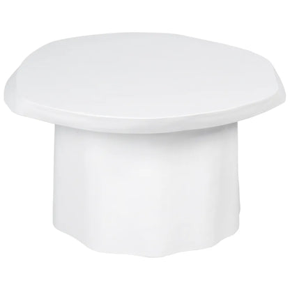 Sorrento Large Round Concrete Coffee Table - White