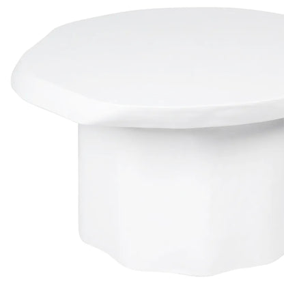Sorrento Large Round Concrete Coffee Table - White