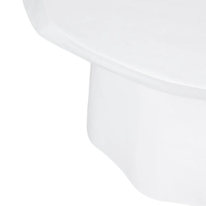 Sorrento Large Round Concrete Coffee Table - White