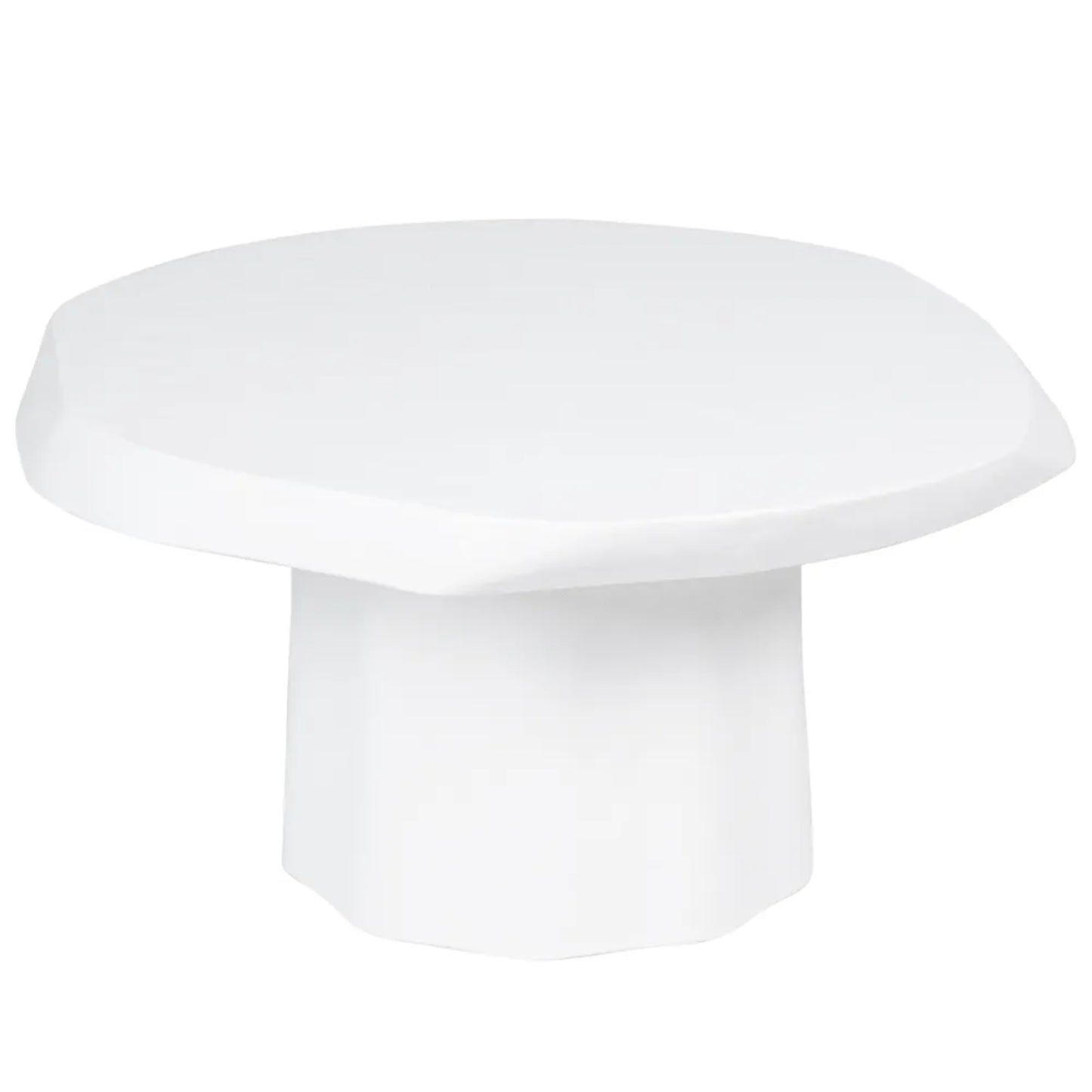 Sorrento Small Round Concrete Coffee Table - White