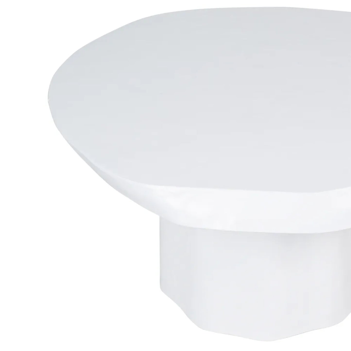 Sorrento Small Round Concrete Coffee Table - White
