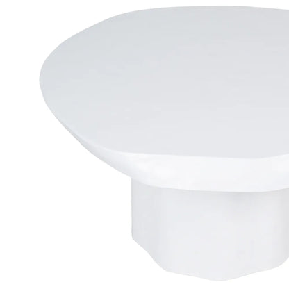 Sorrento Small Round Concrete Coffee Table - White