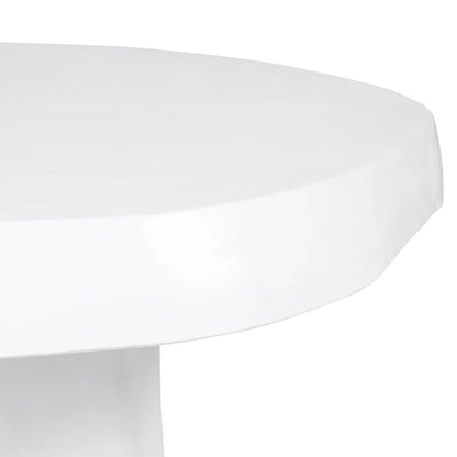 Sorrento Small Round Concrete Coffee Table - White