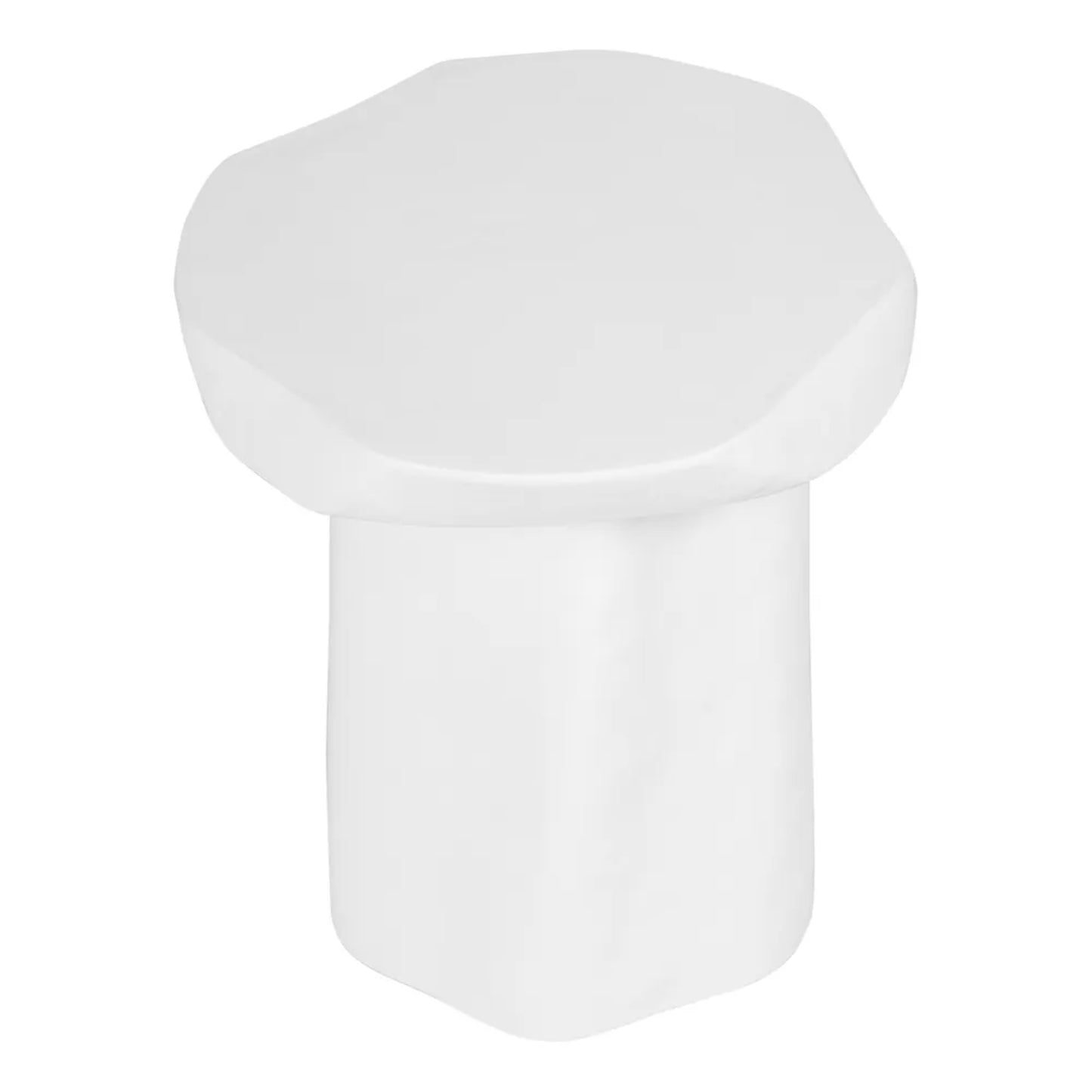 Sorrento Round Concrete Side Table - White