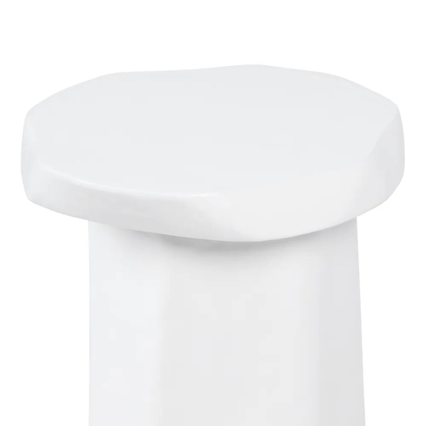 Sorrento Round Concrete Side Table - White