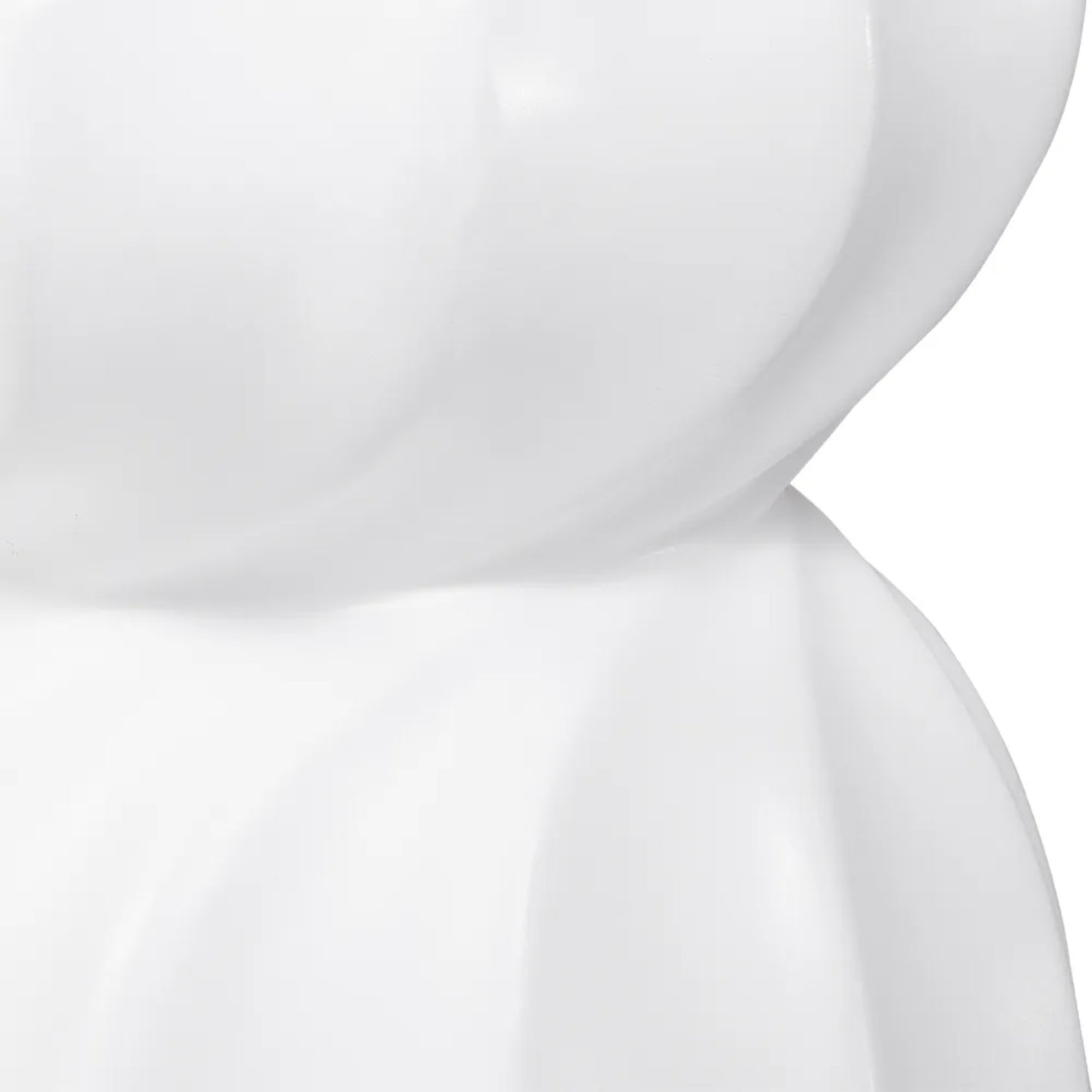 Swirl Round Concrete Stool - White