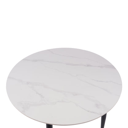 Fiore 90cm Round Marble Stone Dining Table
