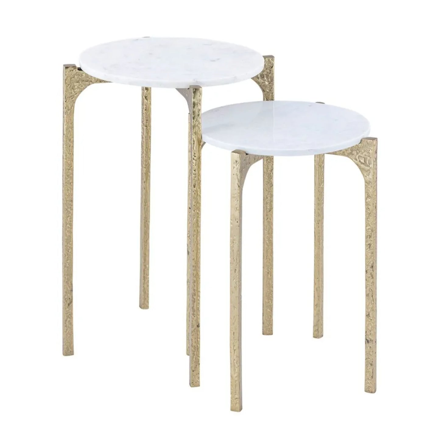 Thea Sculptural Marble Nesting Side Tables