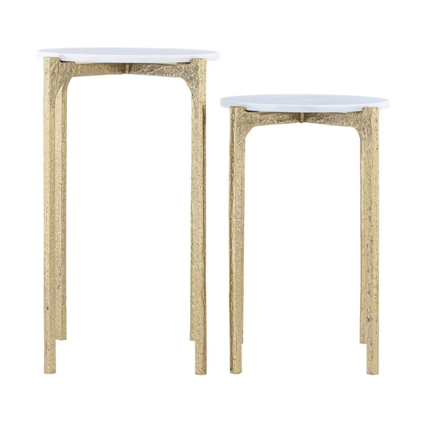Thea Sculptural Marble Nesting Side Tables