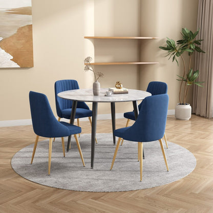 Maribelle 110cm Round MDF Marbling Dining Table