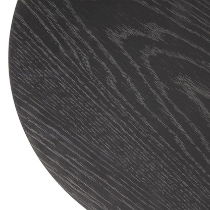 Palmer Edison Round Wooden Side Table - Black