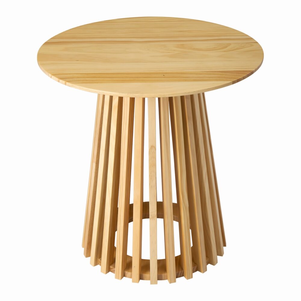 Palmer Edison Round Wooden Side Table - Black