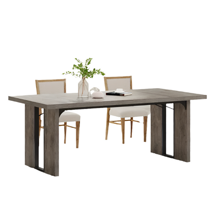 Rustic Farmhouse Rectangular Dining Table - Grey