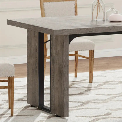 Rustic Farmhouse Rectangular Dining Table - Grey
