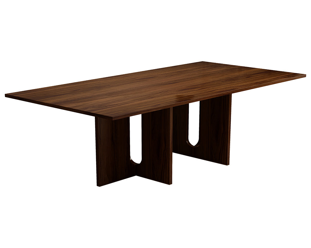 Melamine Oak 6/8 Seater Dining Table