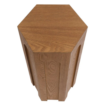 Winston Tall Hexagonal Wooden Side Table