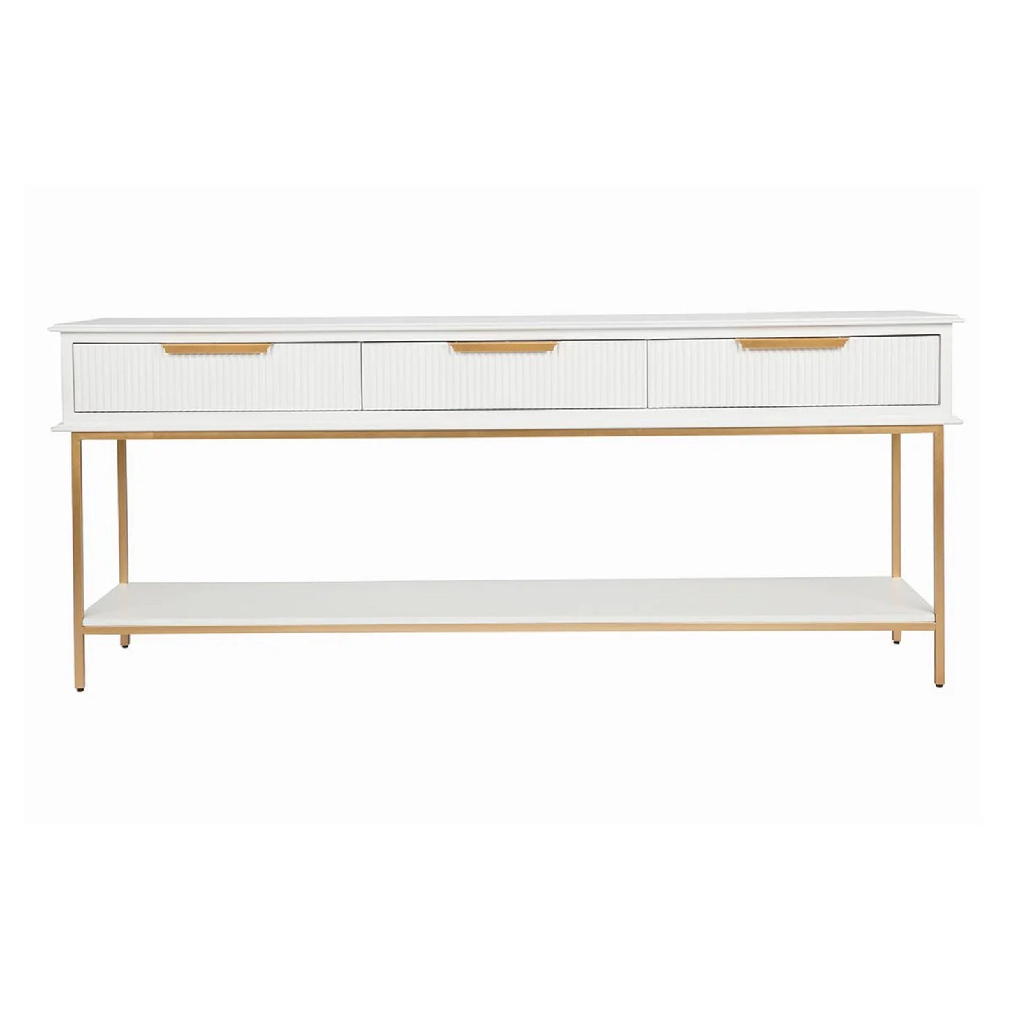 Aimee Large Three Drawer Console Table Console Table Cafe Lighting & Living White Large