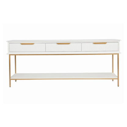 Aimee Large Three Drawer Console Table Console Table Cafe Lighting & Living White Large