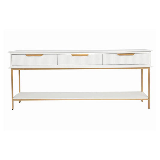 Aimee Large Three Drawer Console Table Console Table Cafe Lighting & Living White Large