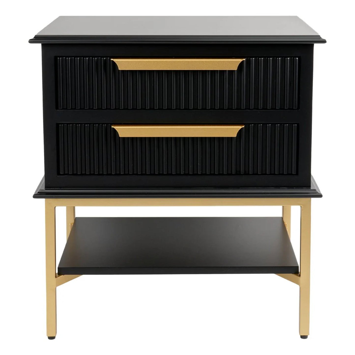 Aimee Small Two Drawer Bedside Table Bedside Table Cafe Lighting & Living Black Small