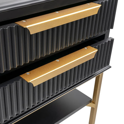 Aimee Small Two Drawer Bedside Table Bedside Table Cafe Lighting & Living