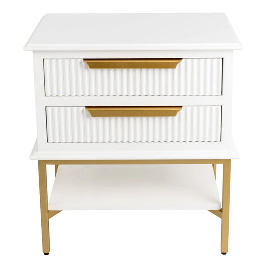 Aimee Small Two Drawer Bedside Table Bedside Table Cafe Lighting & Living