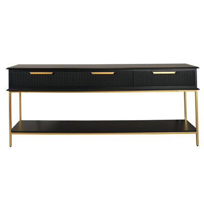 Aimee Small Two Drawer Console Table Console Table Cafe Lighting & Living Black Large