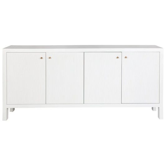 Ariana Fluted Door Buffet Table Buffet Table Cafe Lighting & Living White