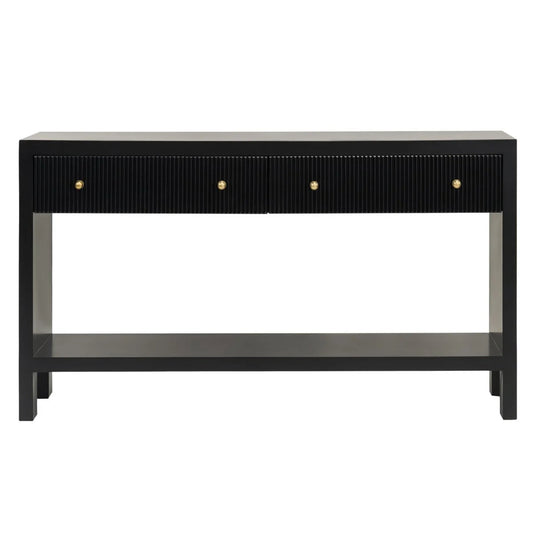 Ariana Two Drawer Console Table Console Table Cafe Lighting & Living Black