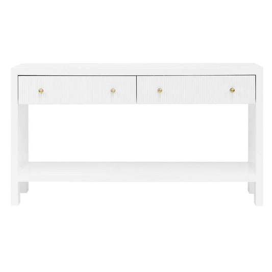 Ariana Two Drawer Console Table Console Table Cafe Lighting & Living White