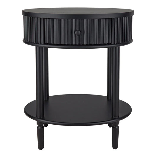 Arielle Oval Bedside Table Bedside Table Cafe Lighting & Living Black