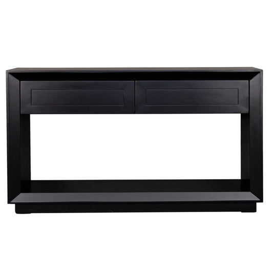 Balmain Large Two Drawer Open Console Table Console Table Cafe Lighting & Living Black Large