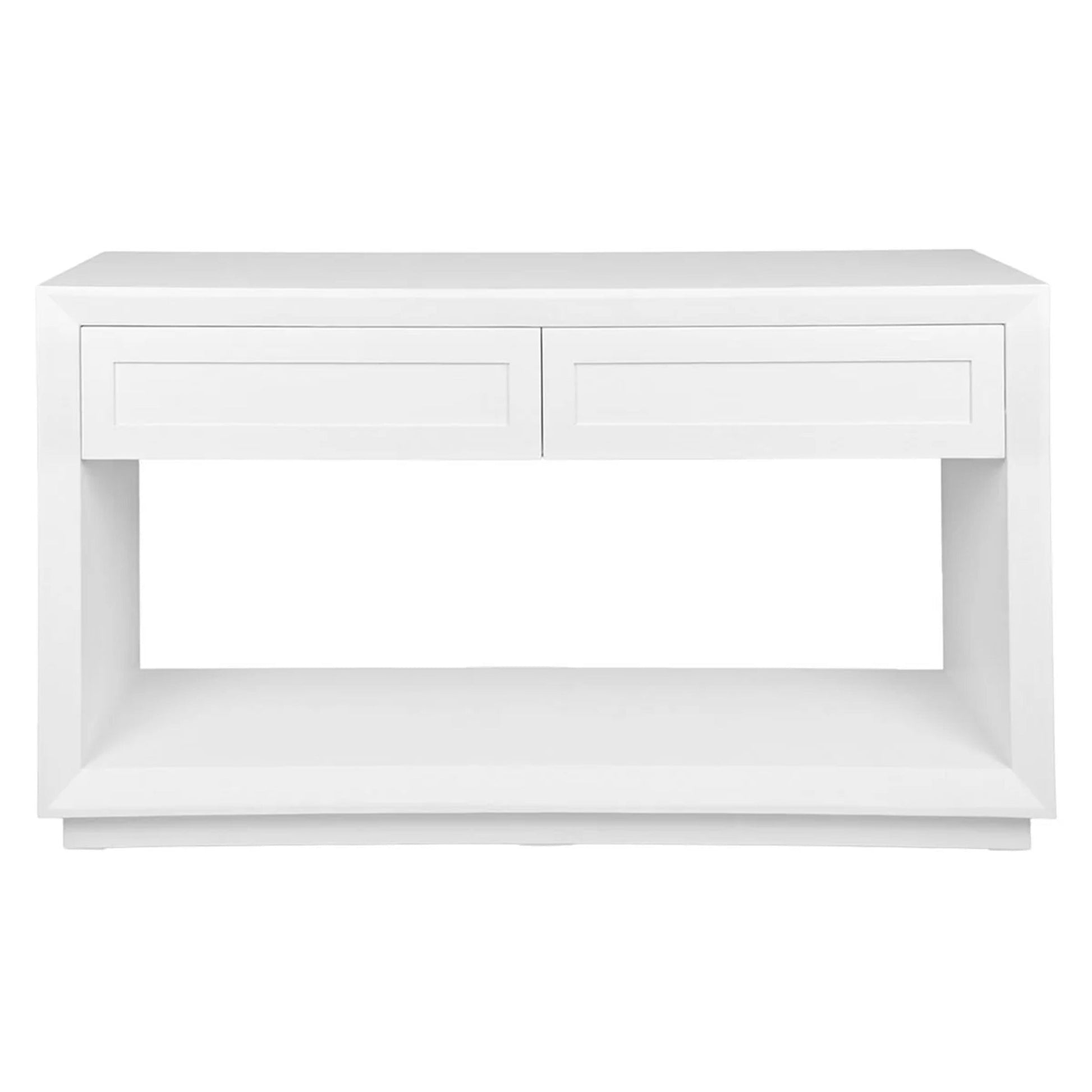Balmain Large Two Drawer Open Console Table Console Table Cafe Lighting & Living White Large