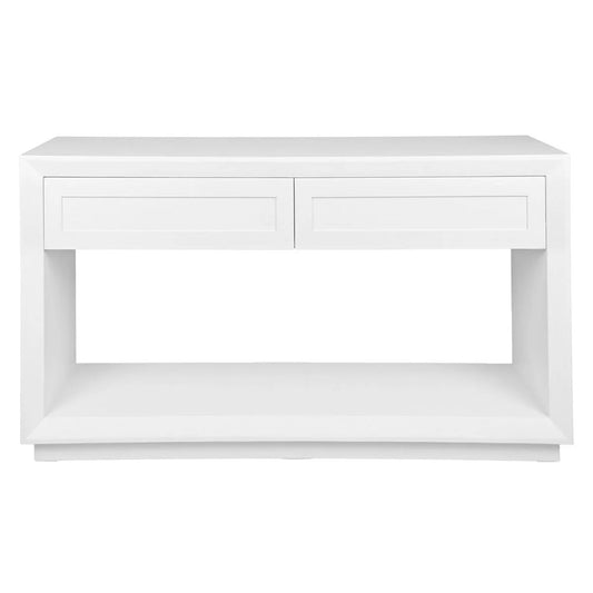 Balmain Large Two Drawer Open Console Table Console Table Cafe Lighting & Living White Large