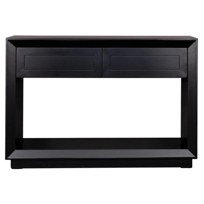 Balmain Small Two Drawer Open Console Table Console Table Cafe Lighting & Living Black Small