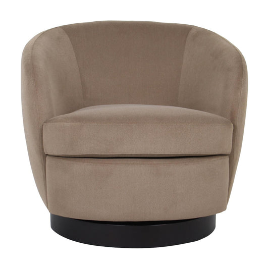Belize Fabric Swivel Occasional Chair - Latte