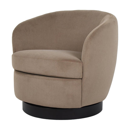 Belize Fabric Swivel Occasional Chair - Latte