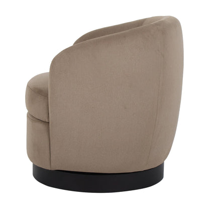 Belize Fabric Swivel Occasional Chair - Latte