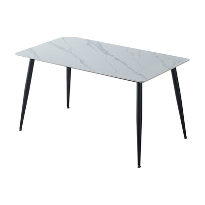 Bentley Ceramic Large Dining Table Matte - Snow White