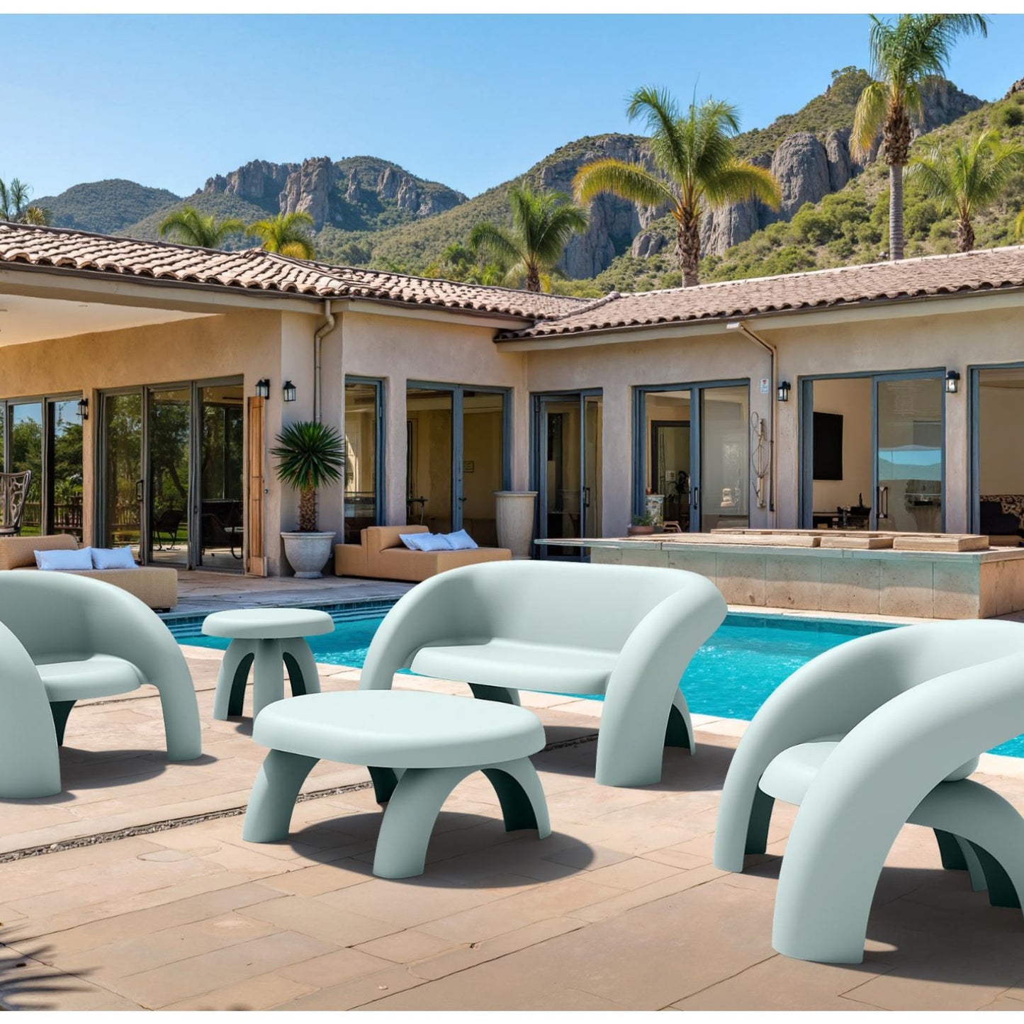 Bondi Outdoor Chair Set of 2 - Celadon Green