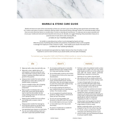 Bowie Marble Side Table Side Table Cafe Lighting & Living